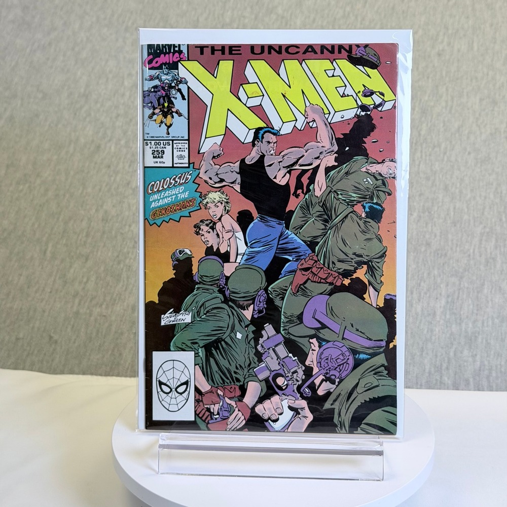 Marvel The Uncanny X-Men 259 March 1990 Colossus vs Genoshans Copper Age Comic